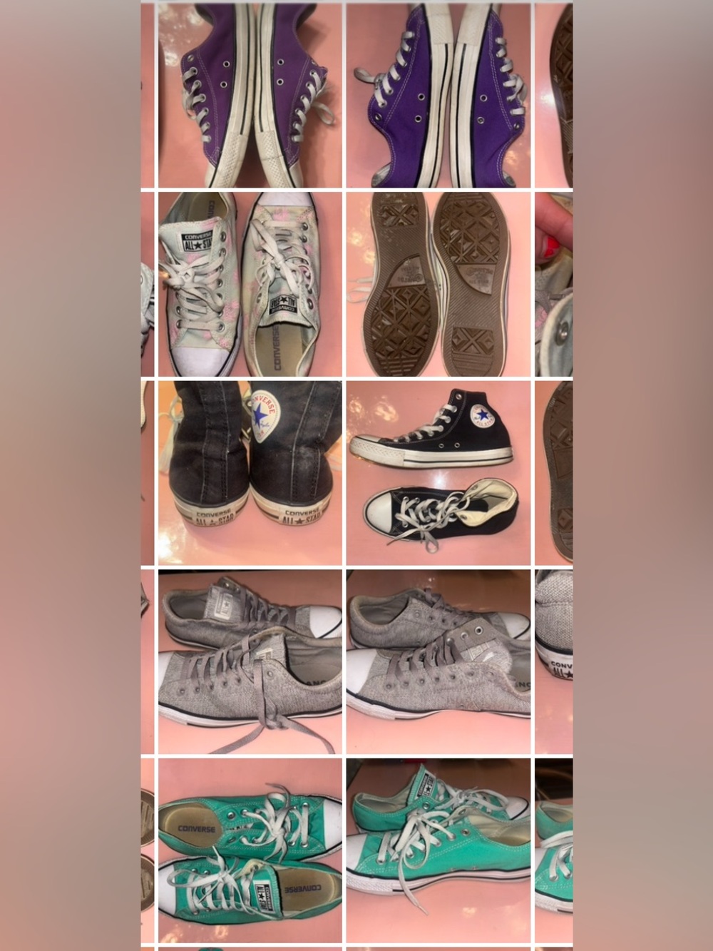 5 pair Converse Women Sneakers size 11